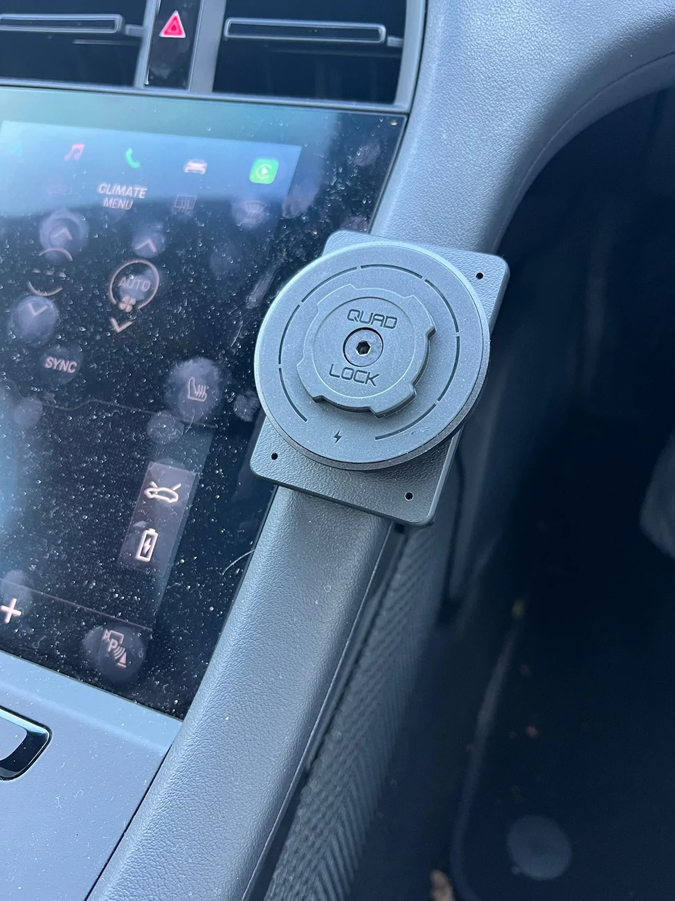 Porsche Taycan Taycan Support to Quad Lock Phone Holder (Custom DIY part) IMG_6741