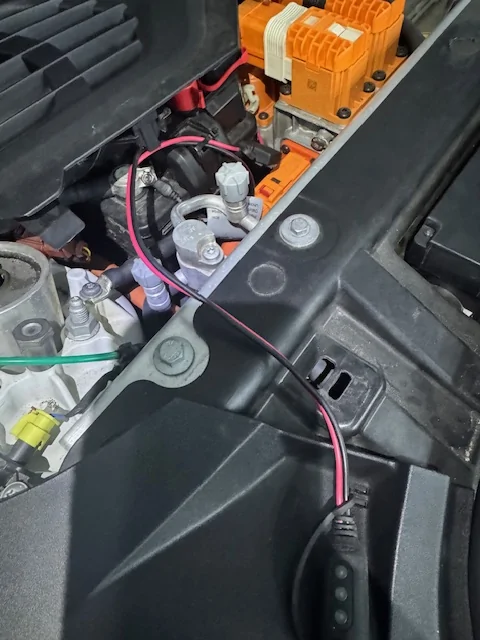 Porsche Taycan Routing Ctek cable IMG_0062