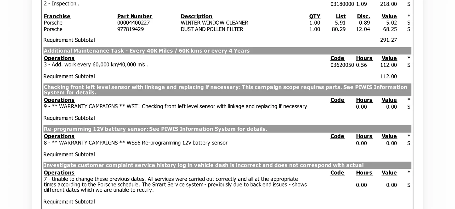 Porsche Taycan Self performed service in service record but full dealer serviced? IMG_7689