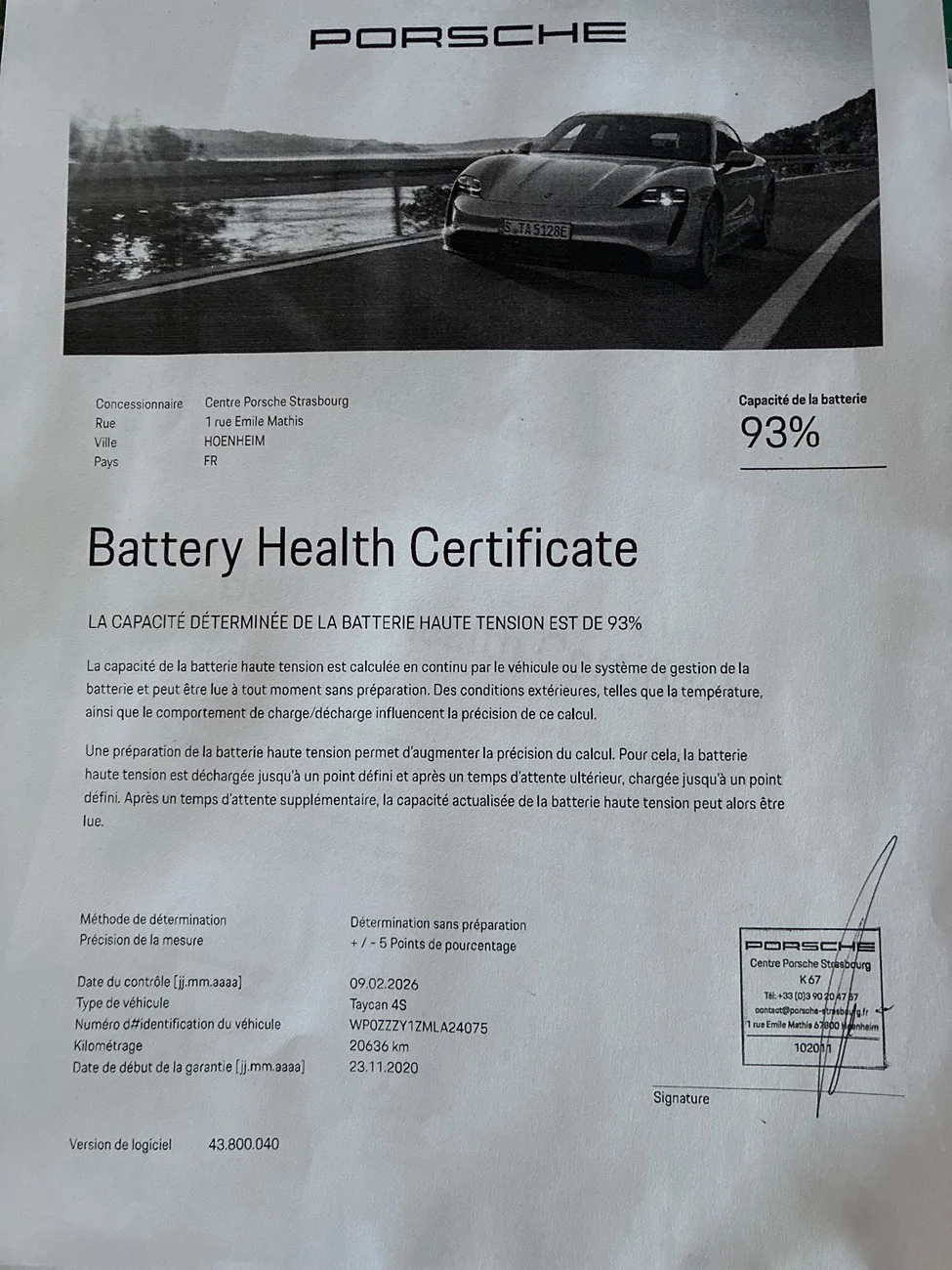 Porsche Taycan 99.4% SoH after 100,000 km on my 2021 J1.1 -- Can it be true? imag