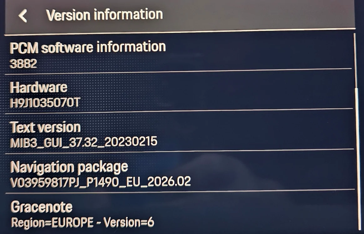 Porsche Taycan PCM version tracking (and their differences) 1772321209589-1y