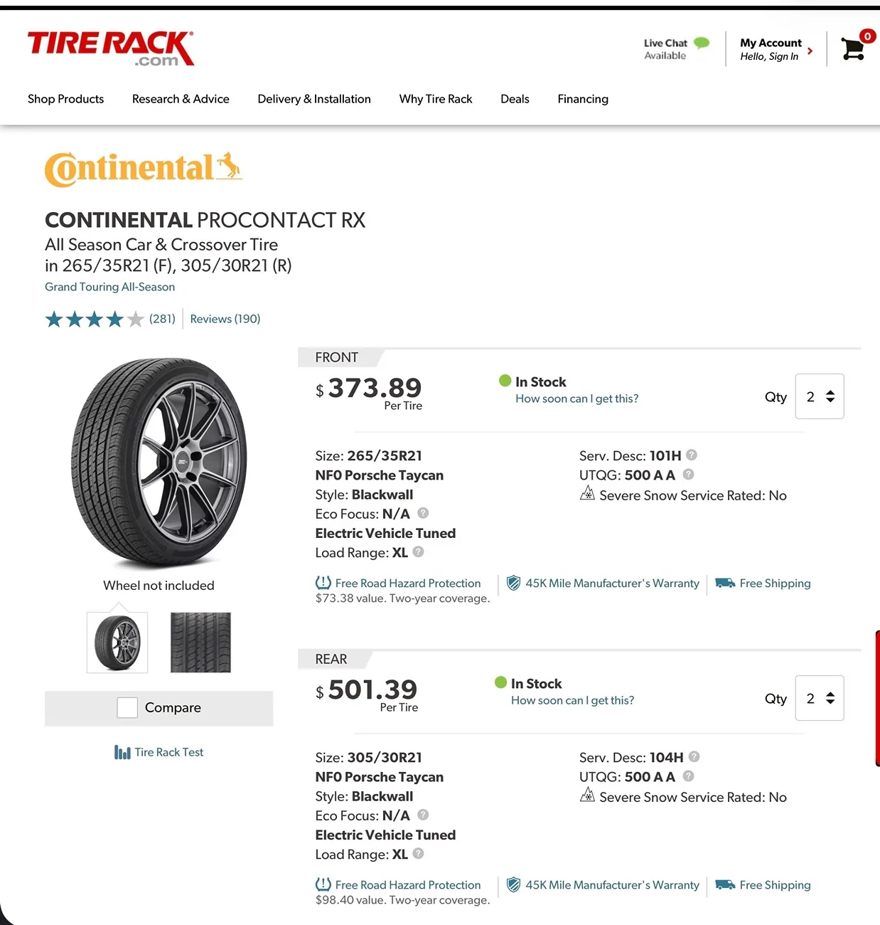 Porsche Taycan Sport turismo replacement tyres IMG_2119