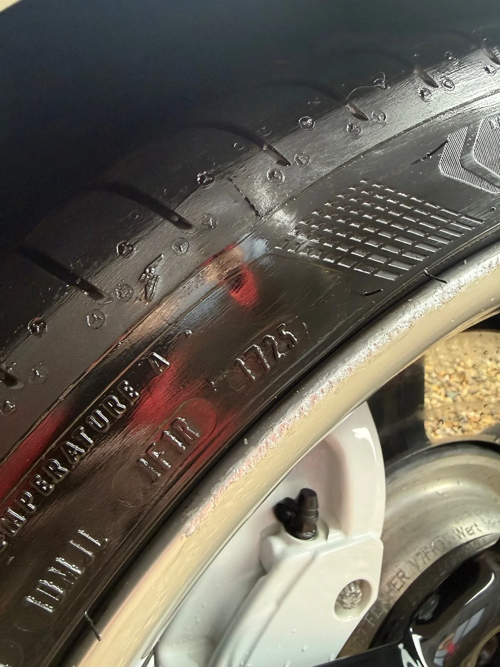 Porsche Taycan Bulging tyre, another pothole victim…. IMG_7777