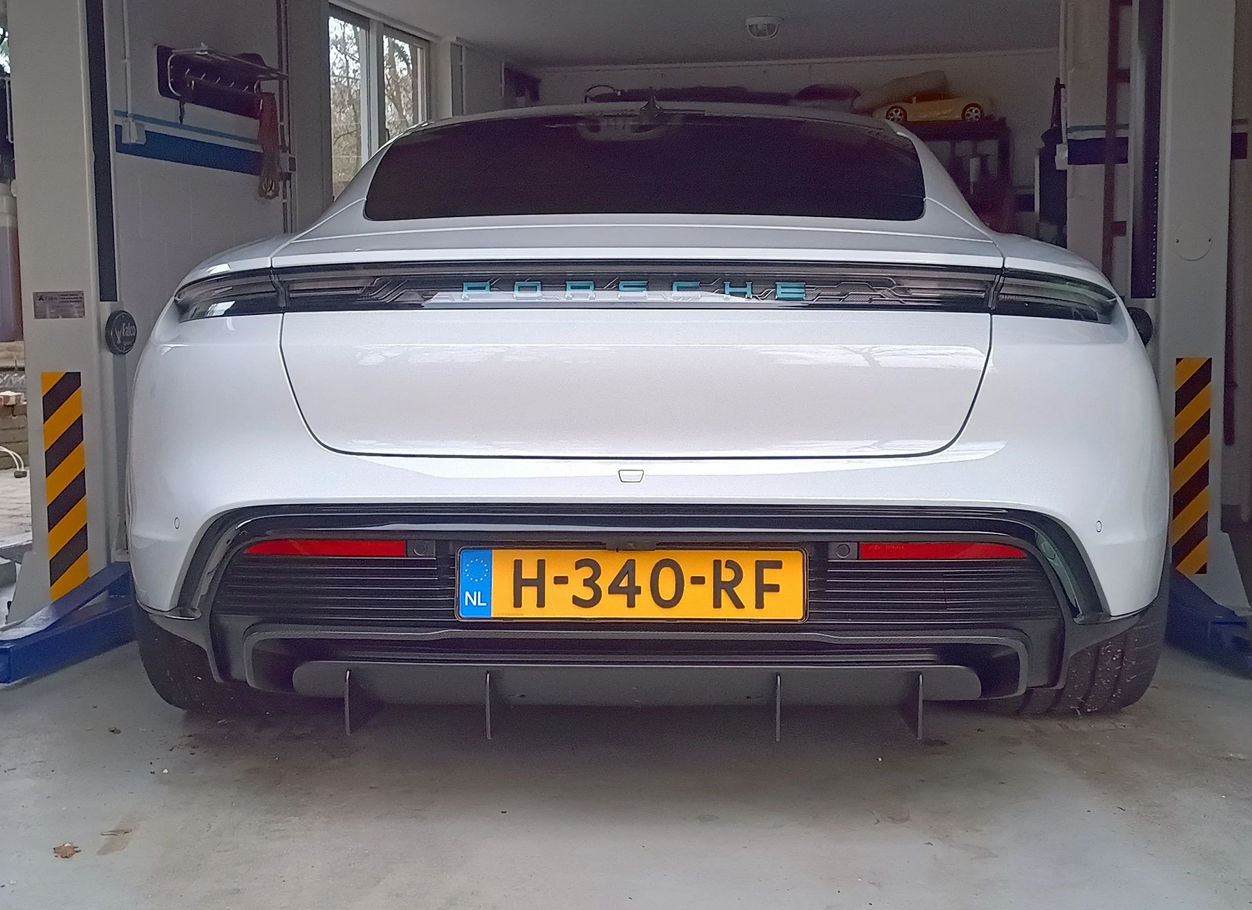 Porsche Taycan Carbon Fiber Diffuser Installed IMG_20260307_174456457_HDR