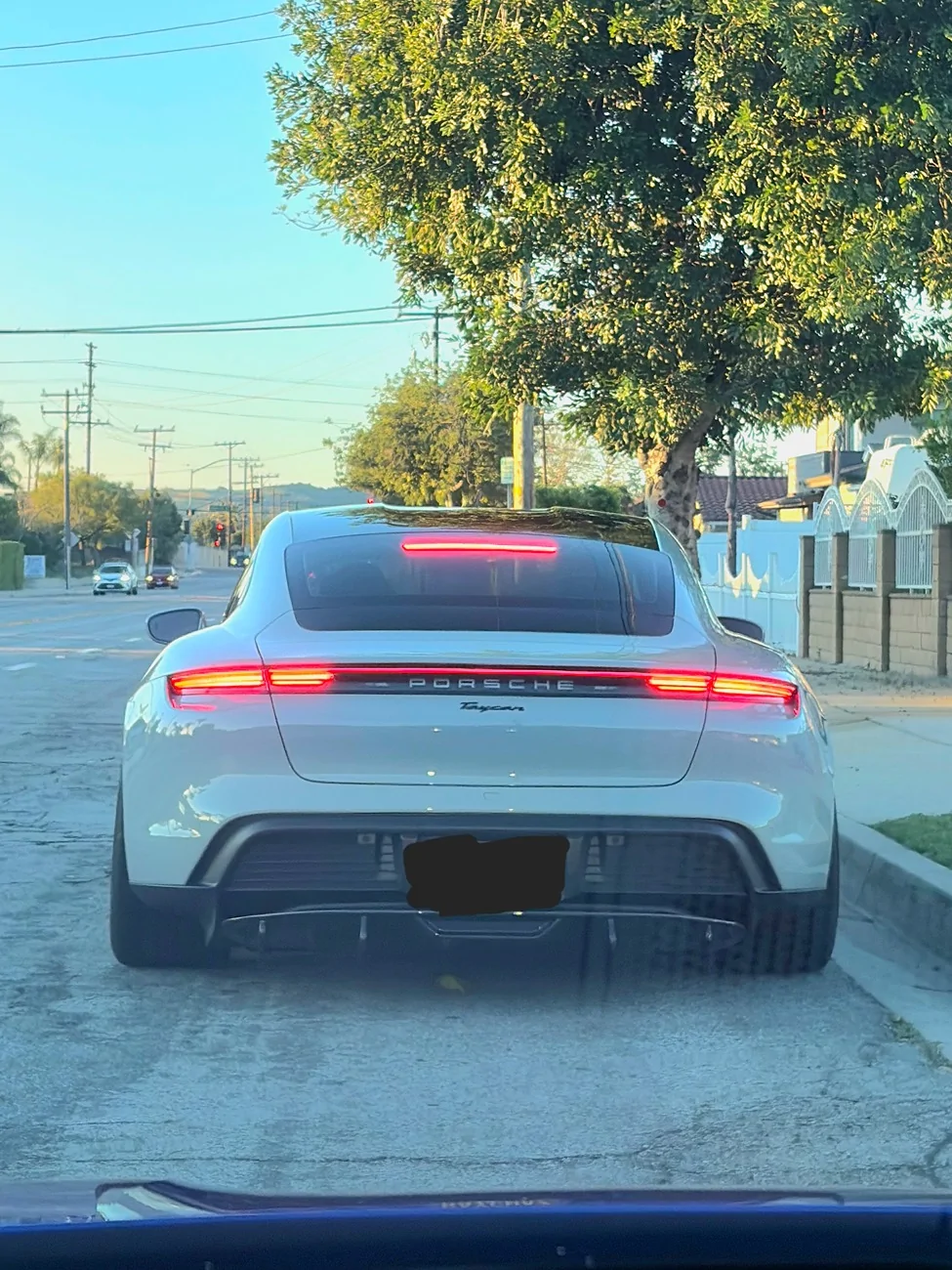 Porsche Taycan Carbon Fiber Diffuser Installed IMG_7388