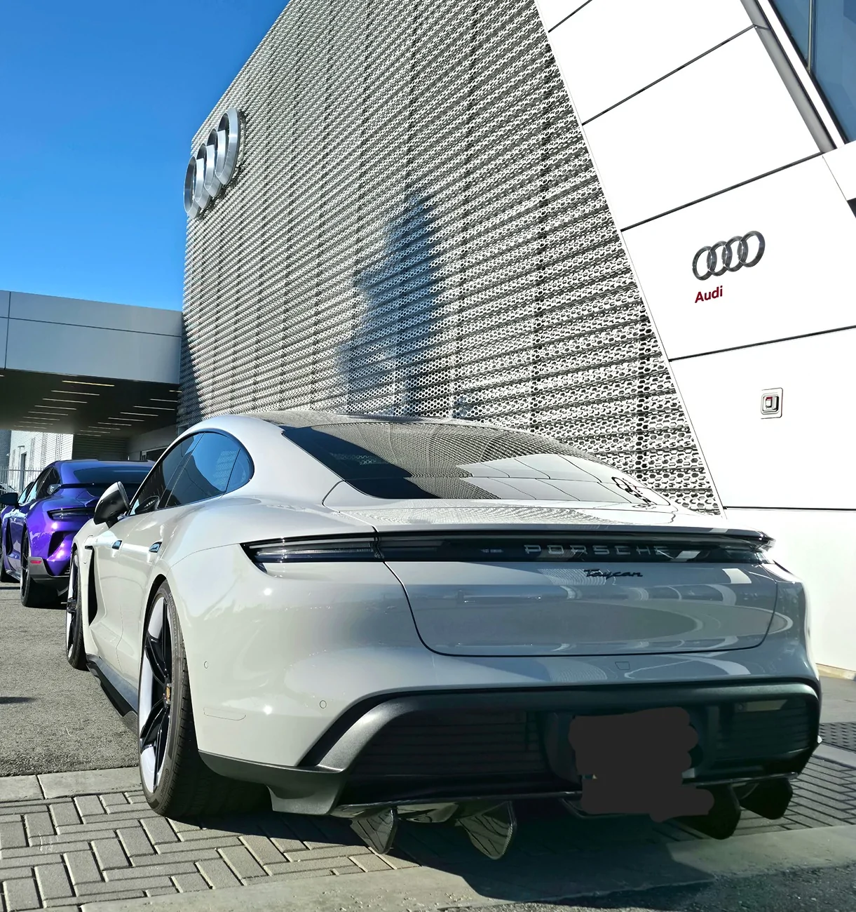 Porsche Taycan Carbon Fiber Diffuser Installed 20260308_084515