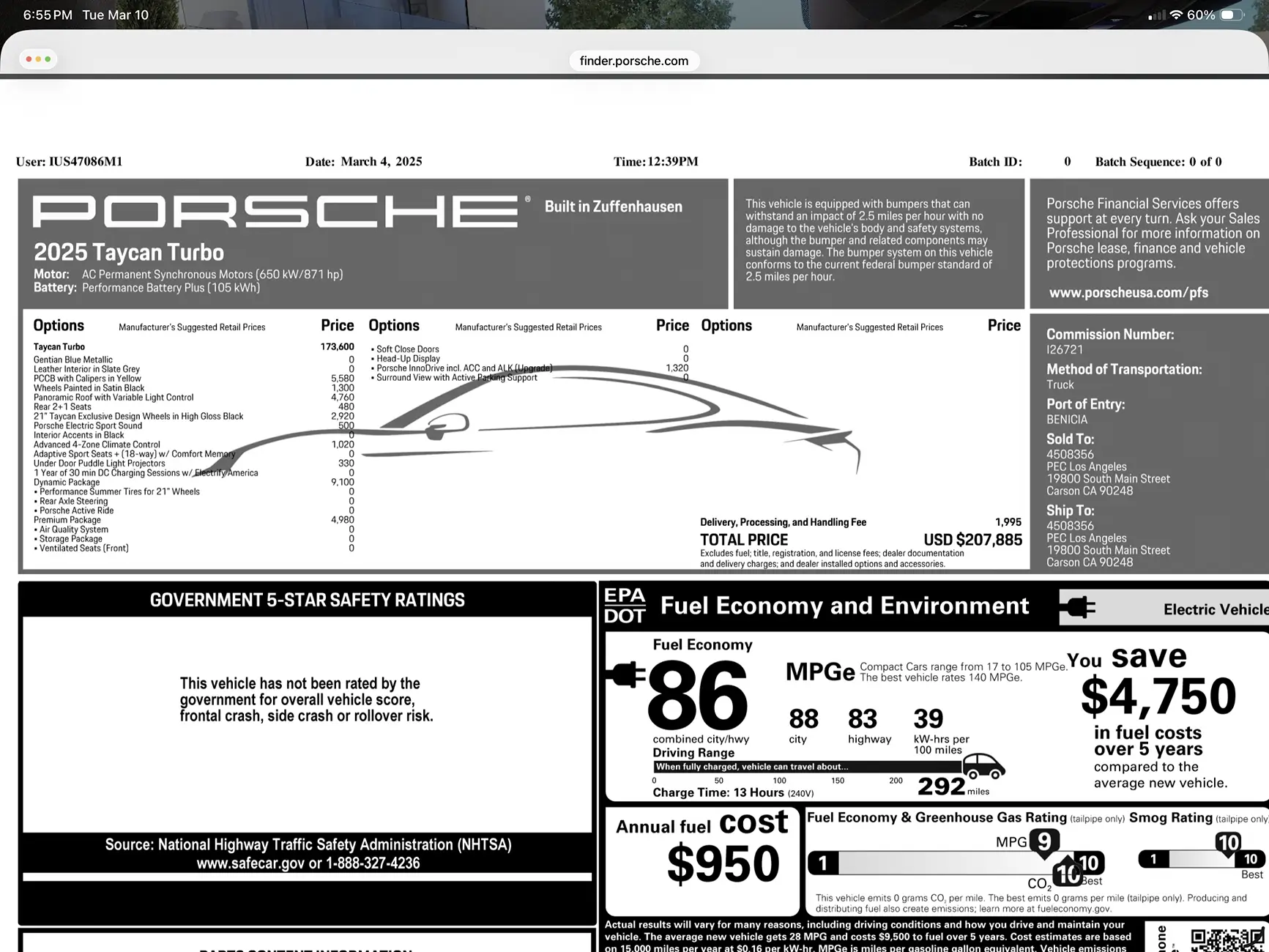 Porsche Taycan 2025 Taycan Turbo S for 163k?? IMG_2267