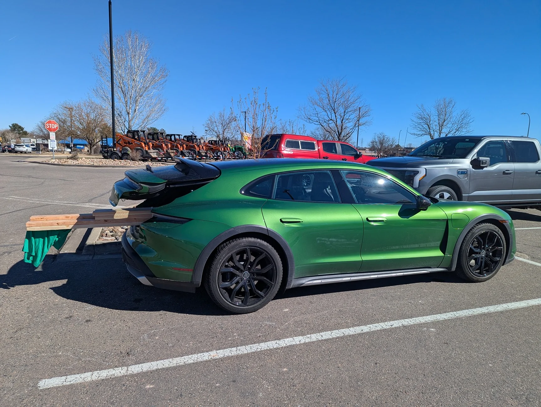 Porsche Taycan At Home Depot... w/ Cross Turismo PXL_20260308_211716078