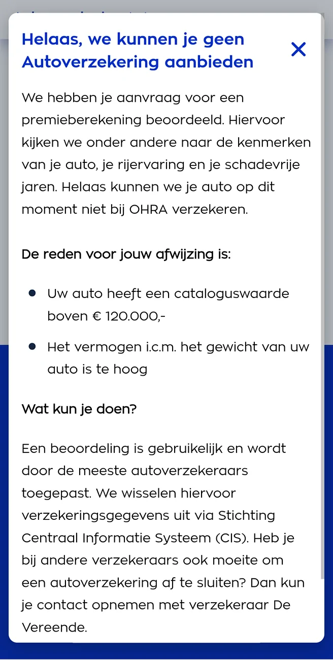 Porsche Taycan Taycan in the Netherlands: where do you have your insurance? Screenshot_20260319-145830