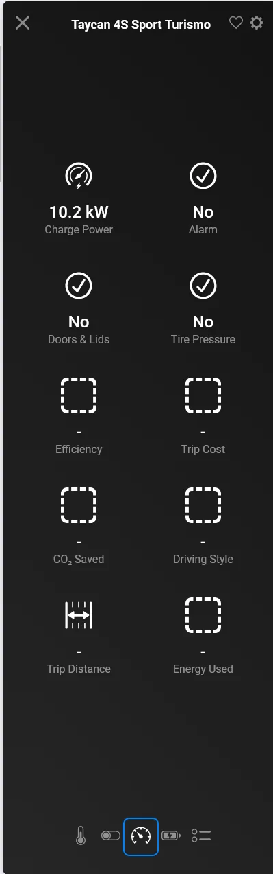 Porsche Taycan Homey - Porsche Connect Plugin - feedback appreciated 1774825911654-ro