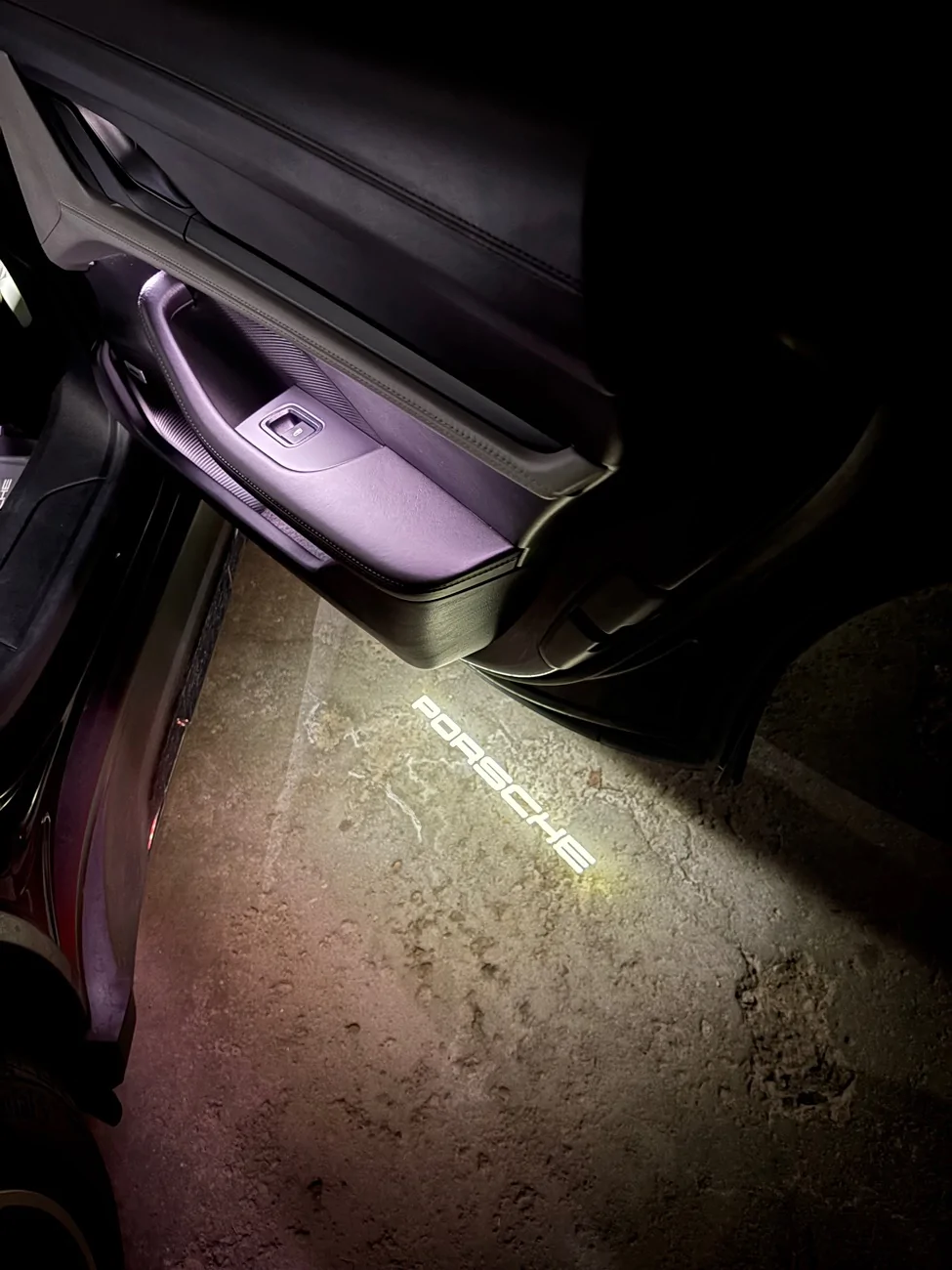 Porsche Taycan Door puddle light are an amazing upgrade for only ~$95 usd IMG_0428