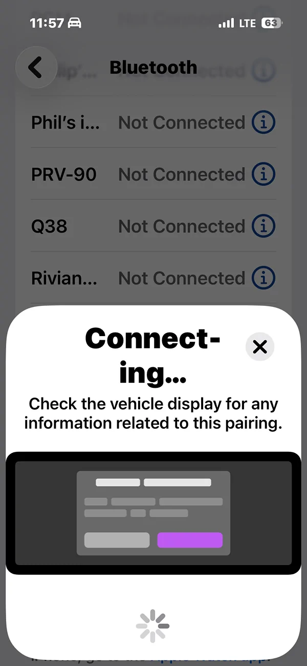 Porsche Taycan Trouble with wireless Apple CarPlay IMG_4380
