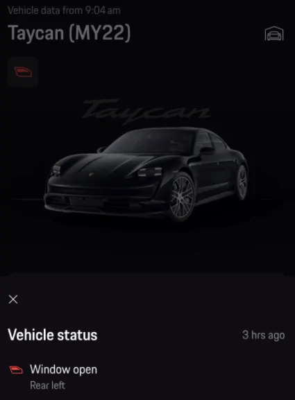 Porsche Taycan Apps often says windows are open 1776133643270-ix