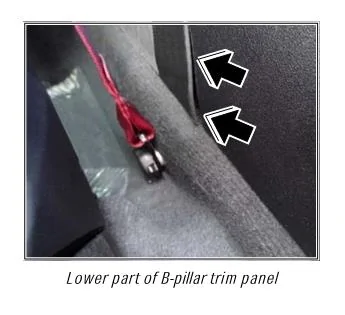 Porsche Taycan Noises driving me nuts Lower B Pillar trim 2