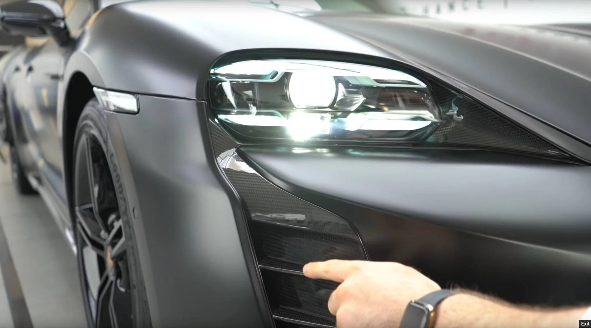 Porsche Taycan Topaz does PPF and custom Carbon work on Taycan Turbo S 2020-10-19_11-50-32