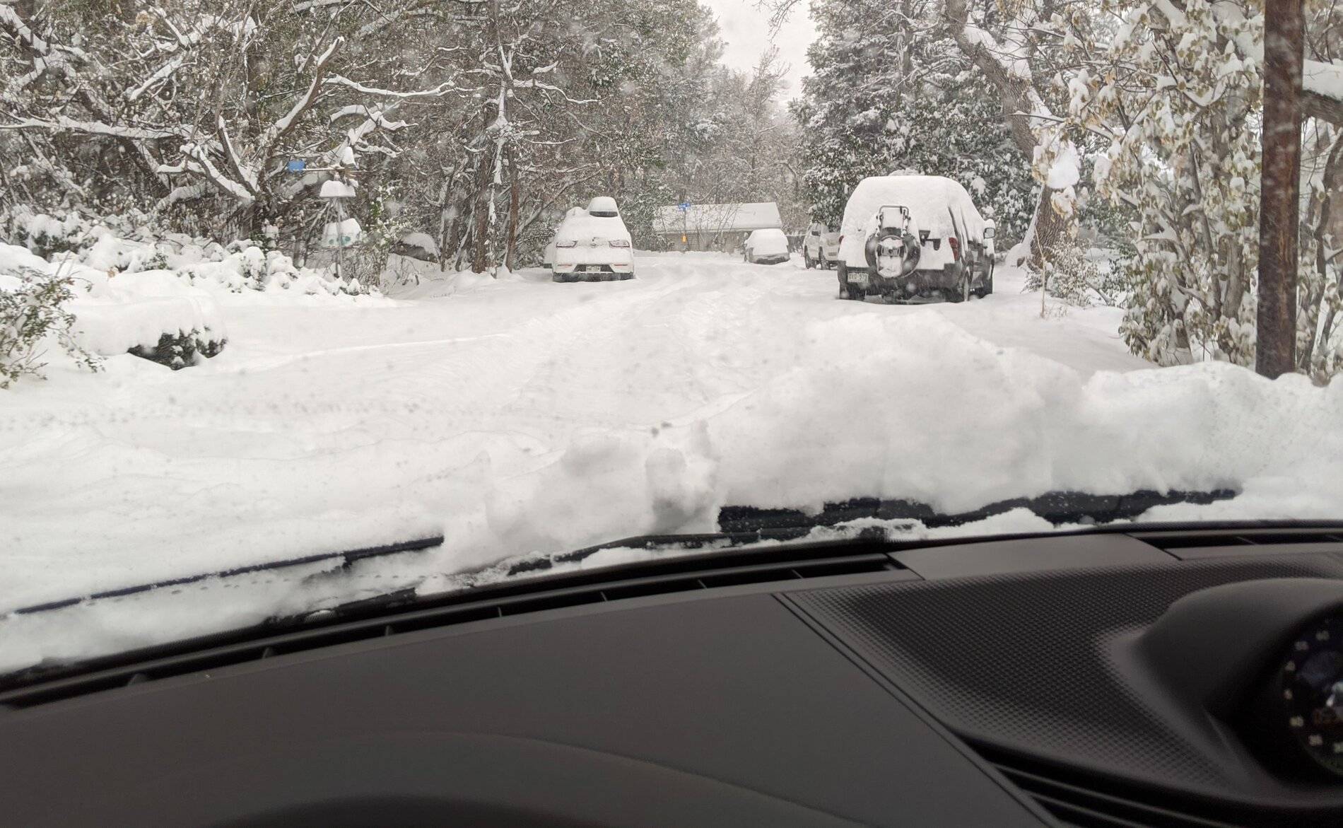 Porsche Taycan Winter Driving First Impressions unplowed road