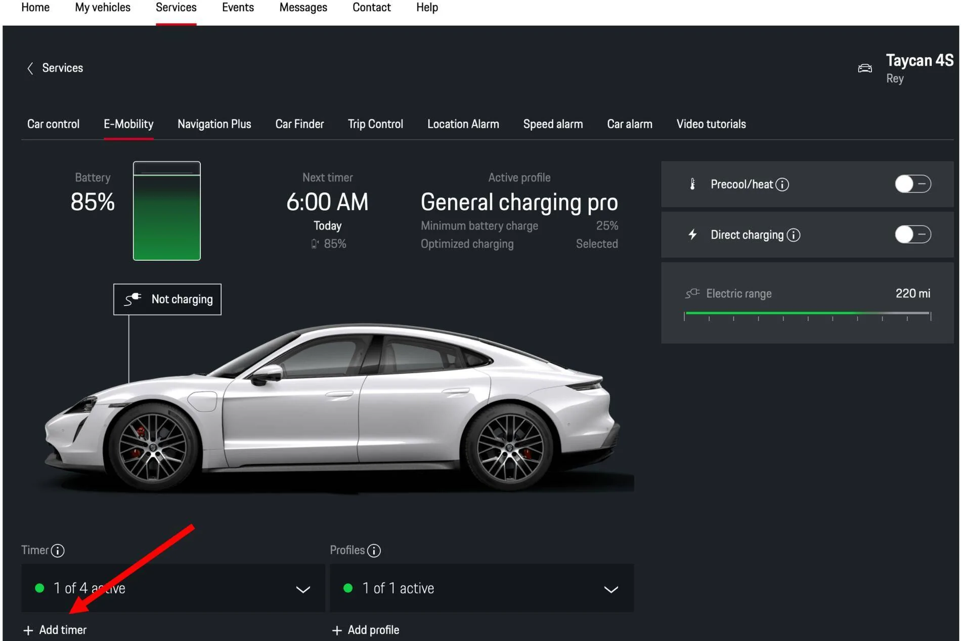 Porsche Taycan Setting up charging to 85% for novice 1604226760349