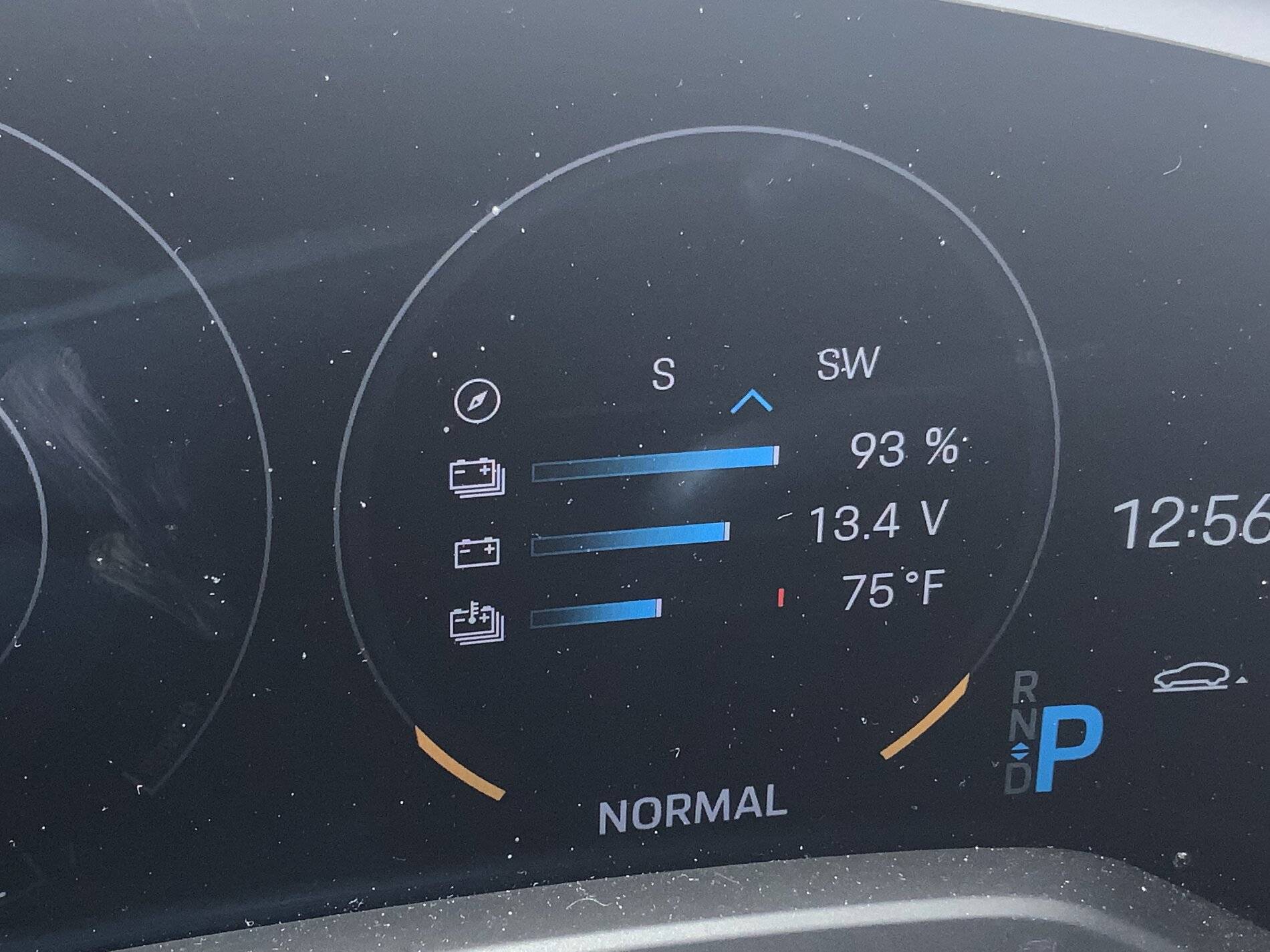 Porsche Taycan How To: Battery Temperature in the main dash image