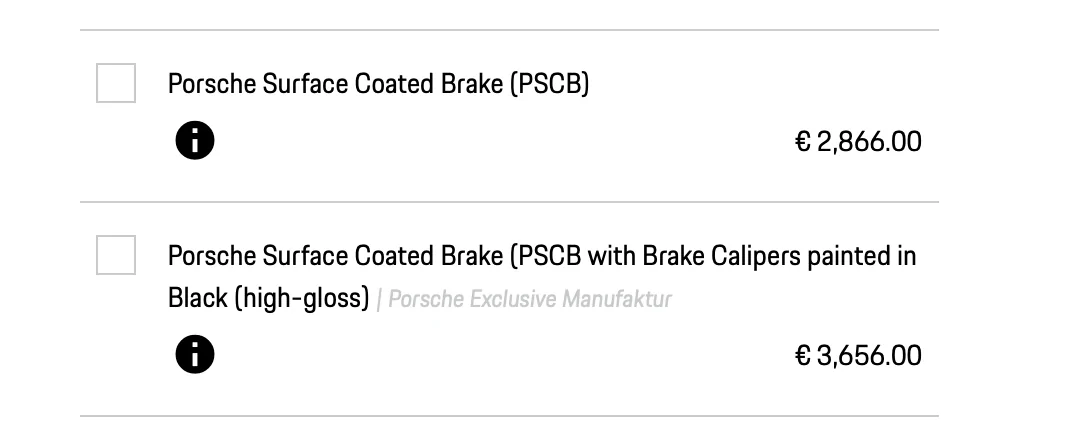 Porsche Taycan Taycan 4S PSCB Option deleted?? Screenshot 2020-11-06 at 14.11.18