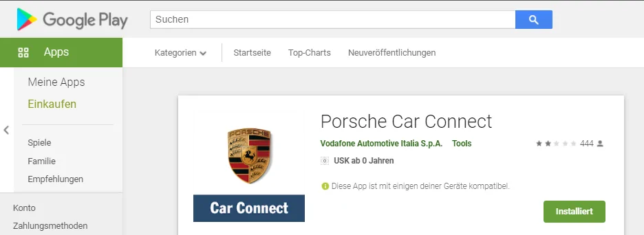 Porsche Taycan Porsche Connect no longer available on Android Platform! 1604674412622