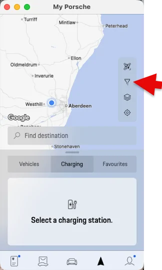 Porsche Taycan Porsche app not showing charging stations 1776766329155-5f