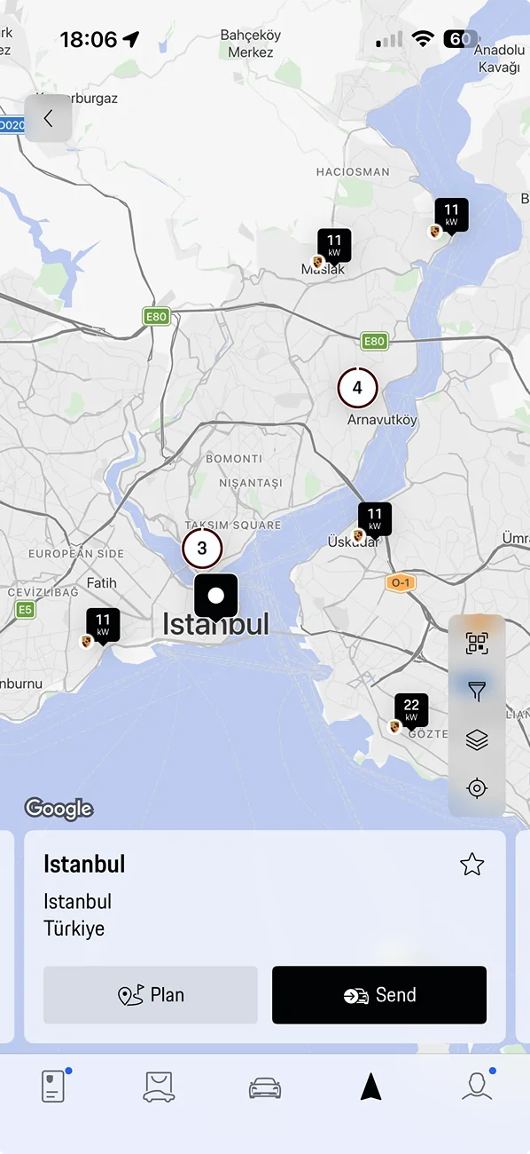 Porsche Taycan Porsche app not showing charging stations Screenshot 2026-04-21 at 18.06.48