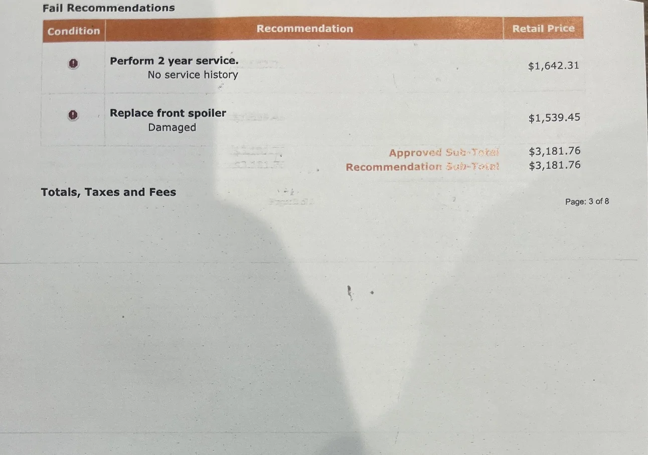 Porsche Taycan 20K Mile Service Completed. Breakdown of Items Performed & Cost IMG_0117