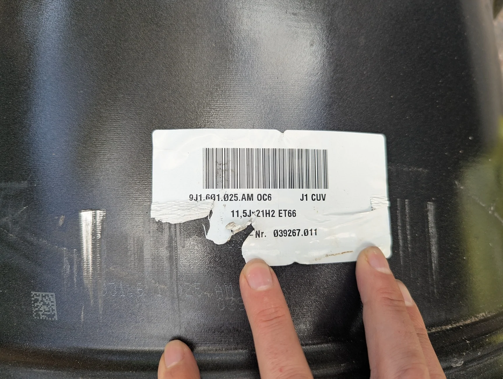 Porsche Taycan FOR SALE: OEM 21" Porsche Taycan Wheels Take offs (OC6 Titanium Dark) — Set of 4 | Denver, CO PXL_20260509_214315135