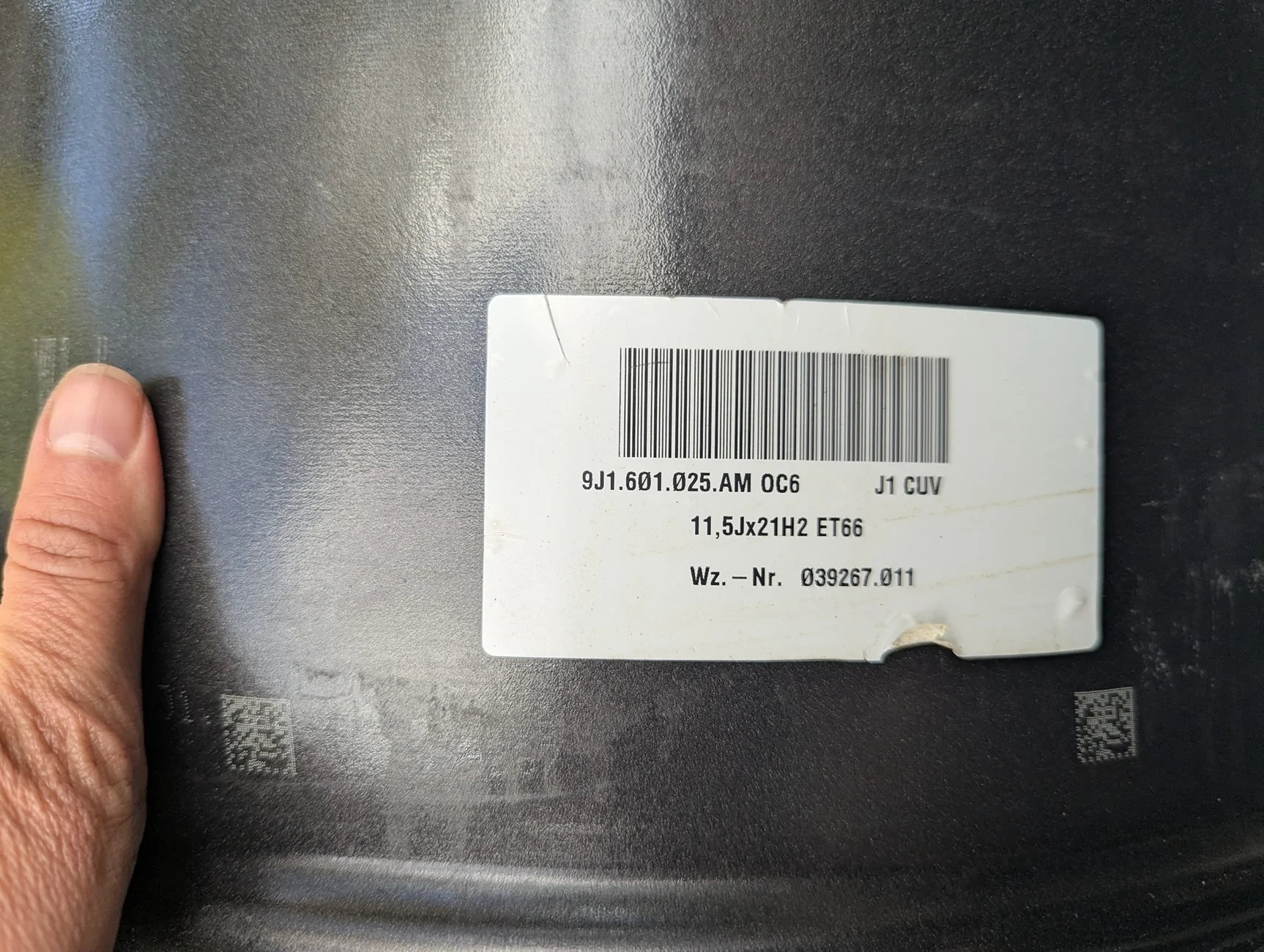 Porsche Taycan FOR SALE: OEM 21" Porsche Taycan Wheels Take offs (OC6 Titanium Dark) — Set of 4 | Denver, CO PXL_20260509_214443152