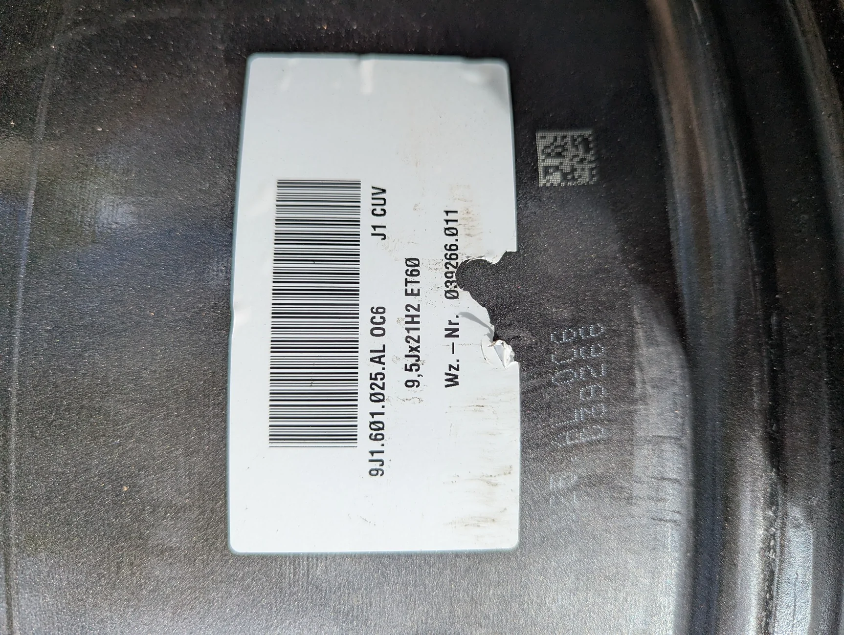 Porsche Taycan FOR SALE: OEM 21" Porsche Taycan Wheels Take offs (OC6 Titanium Dark) — Set of 4 | Denver, CO PXL_20260509_214151682