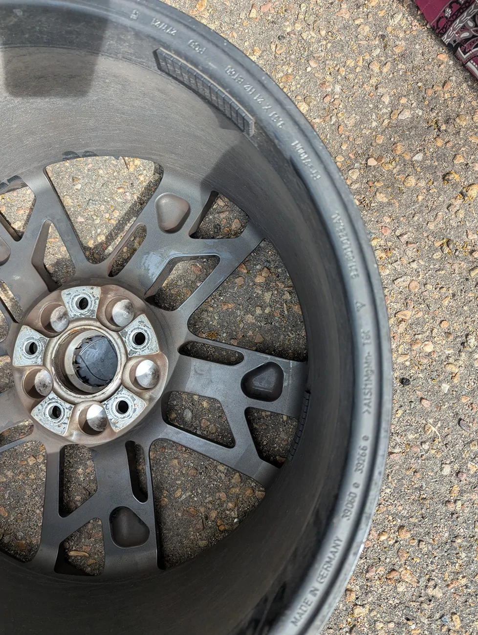 Porsche Taycan FOR SALE: OEM 21" Porsche Taycan Wheels Take offs (OC6 Titanium Dark) — Set of 4 | Denver, CO PXL_20260509_214207723