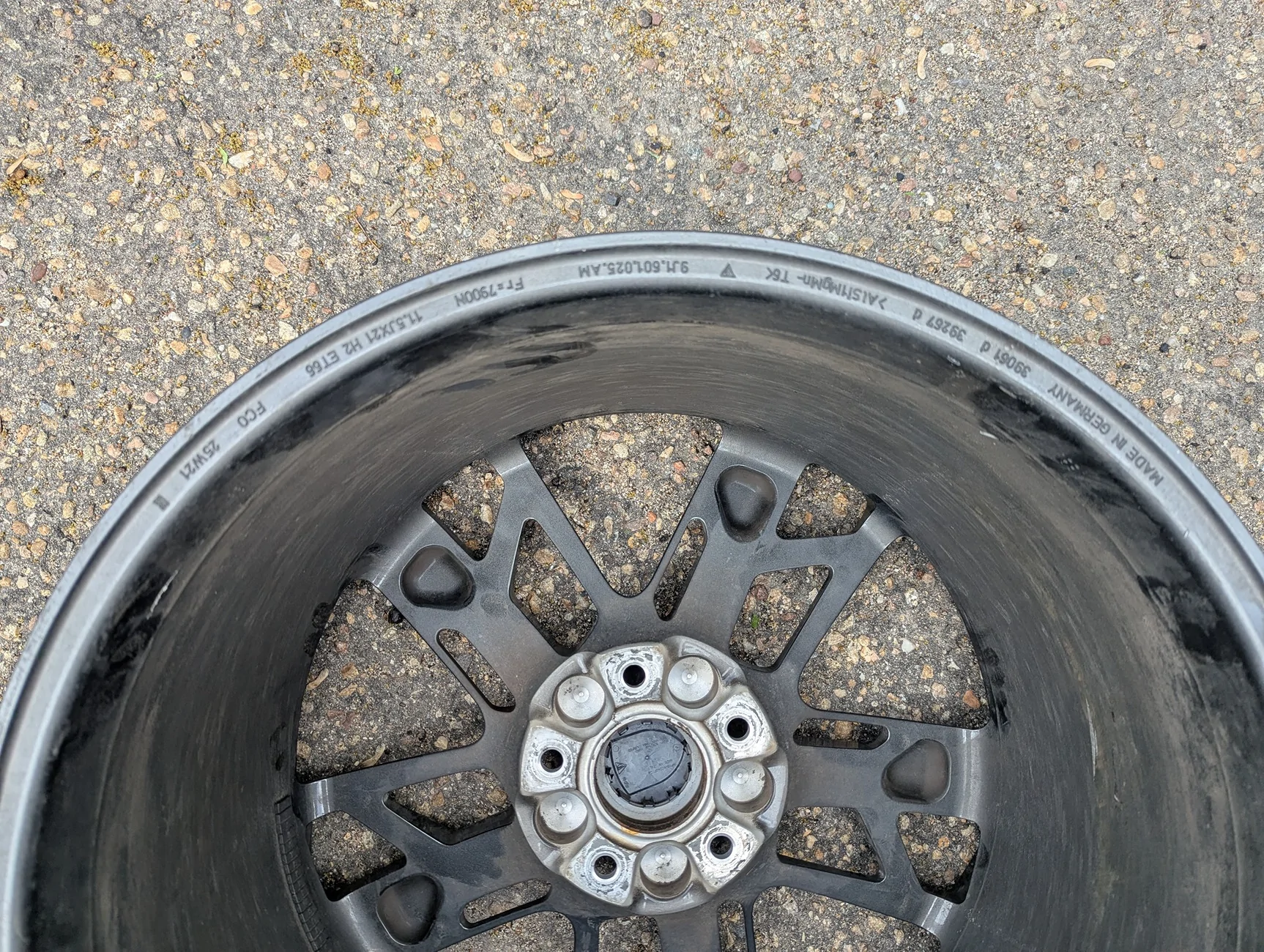 Porsche Taycan FOR SALE: OEM 21" Porsche Taycan Wheels Take offs (OC6 Titanium Dark) — Set of 4 | Denver, CO PXL_20260509_214330550