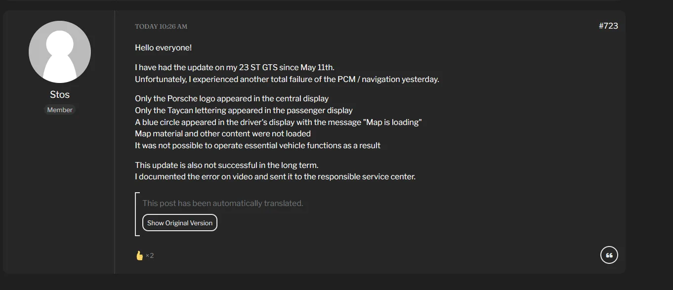 Porsche Taycan EU/UK: Ongoing navigation issues 1779225880071-rd