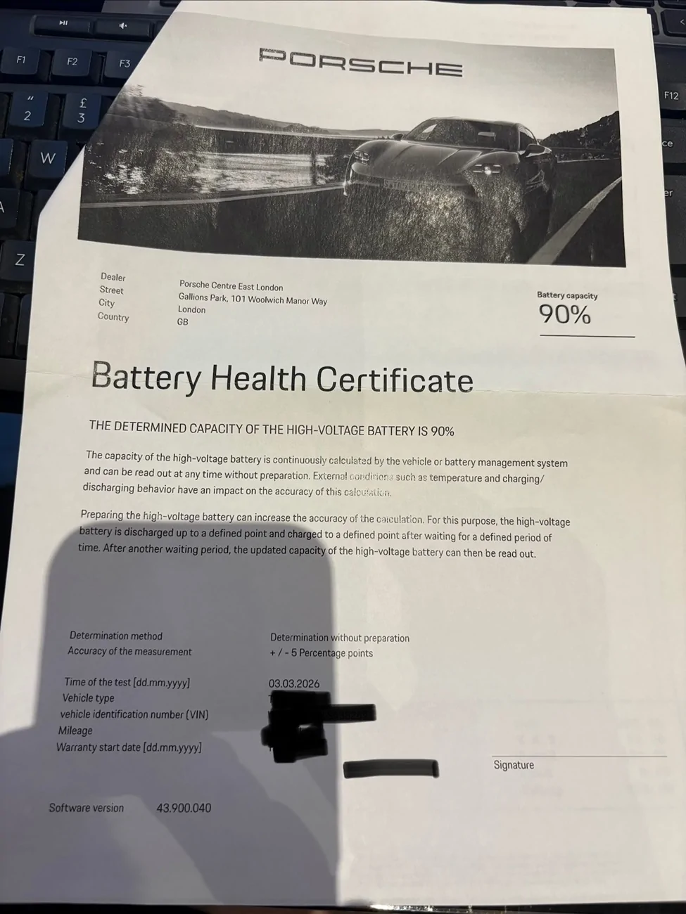 Porsche Taycan BATTERY HEALTH MEASUREMENT IMG_1458
