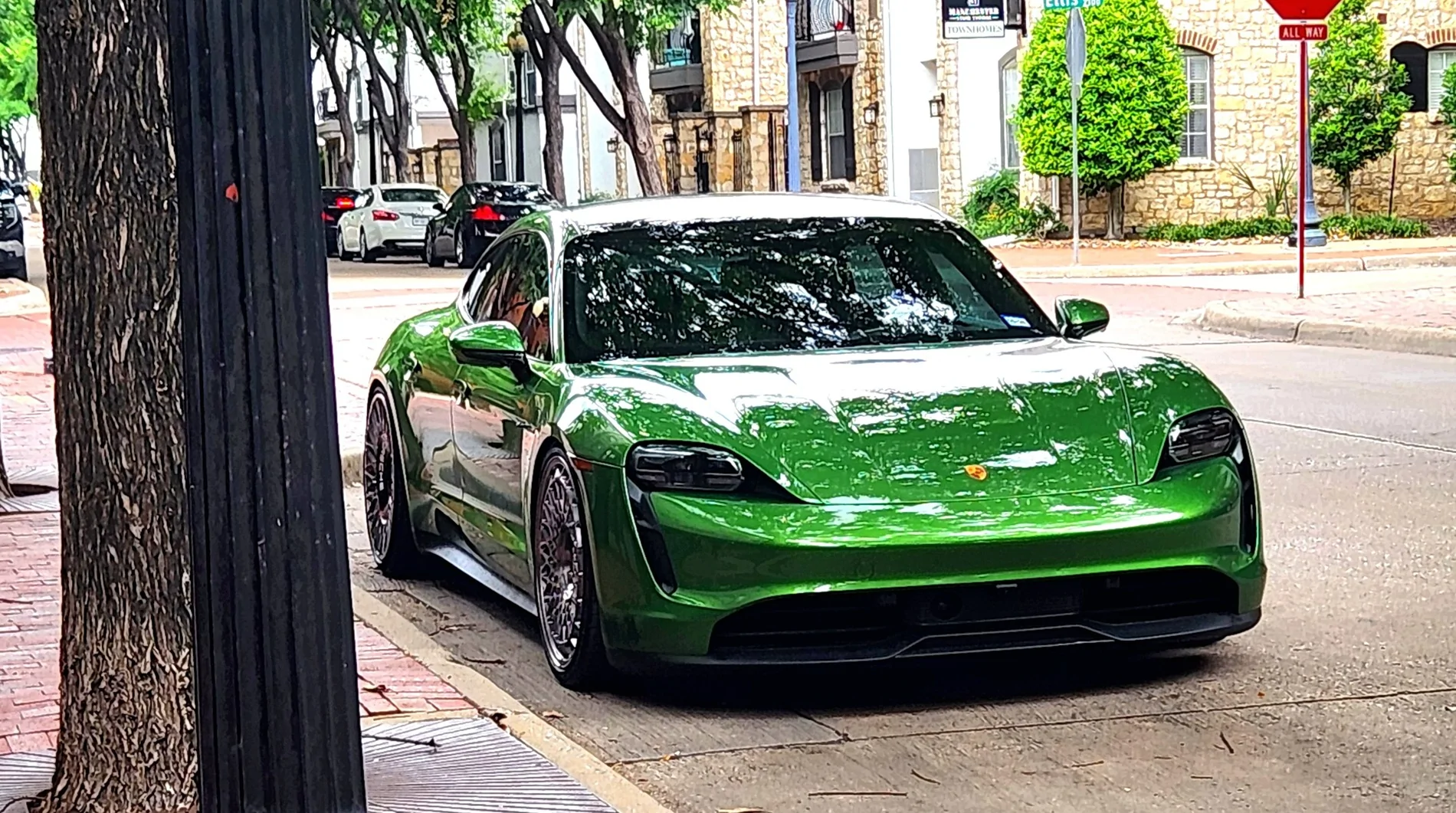Porsche Taycan Mamba Green Taycan 4S Gen J1.1 on custom wheels & lowering 1000040013