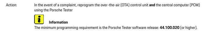 Porsche Taycan TSB:  Complaints [AKA 'Navi Hangs'] About System Stability, Navigation Operation and Charge Planning in the PCM [software v. 3892] - May 26, 2026 1780758955125-90