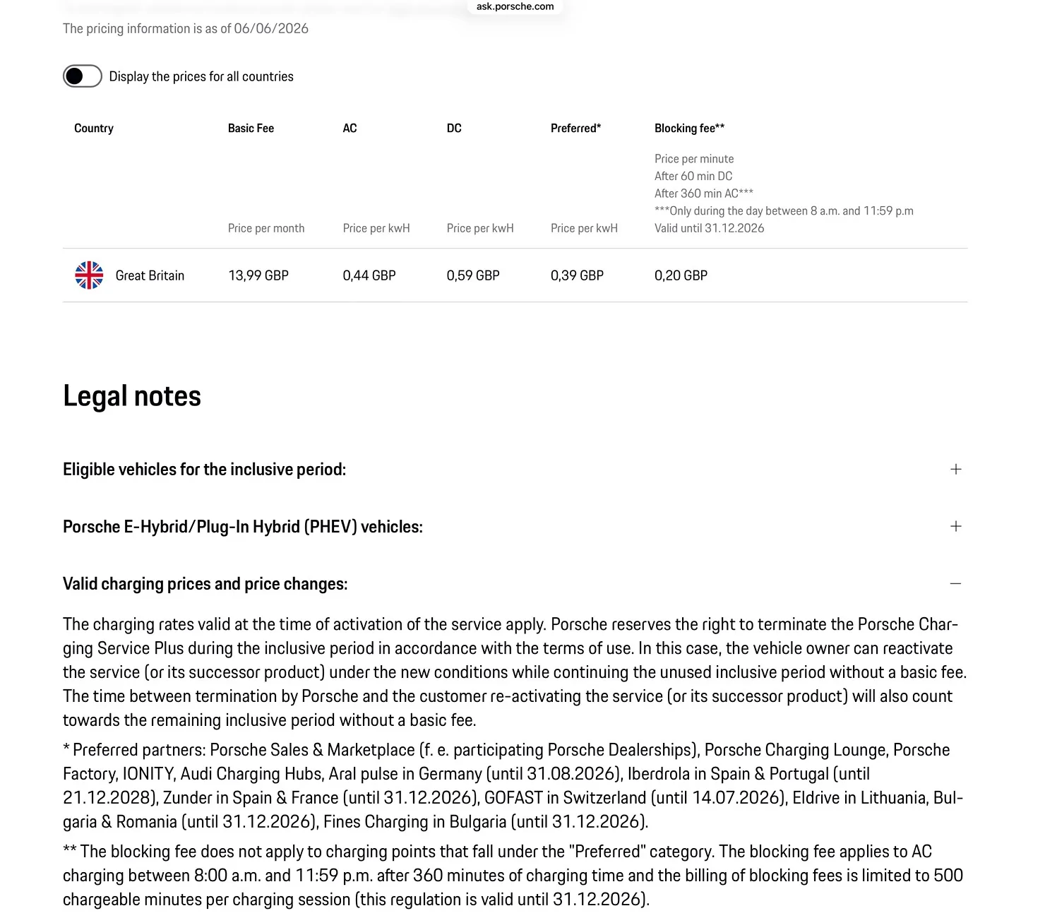 Porsche Taycan Beware of Porsche app Blocking charges IMG_2163