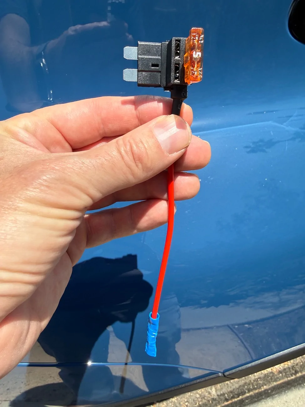 Porsche Taycan Correct tap for dashcam install-2025 Taycan 4S CT IMG_4093