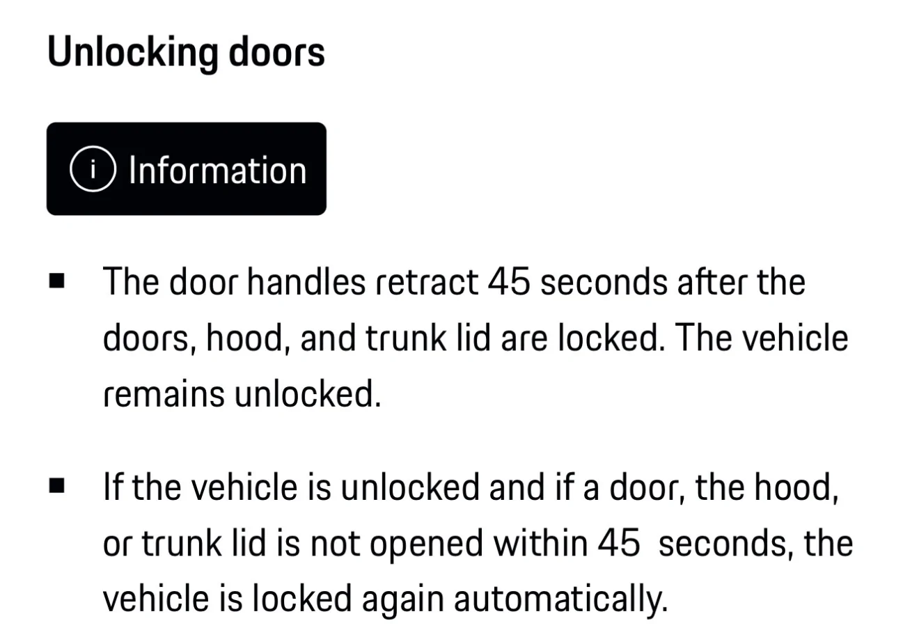 Porsche Taycan Locked key inside car IMG_0448