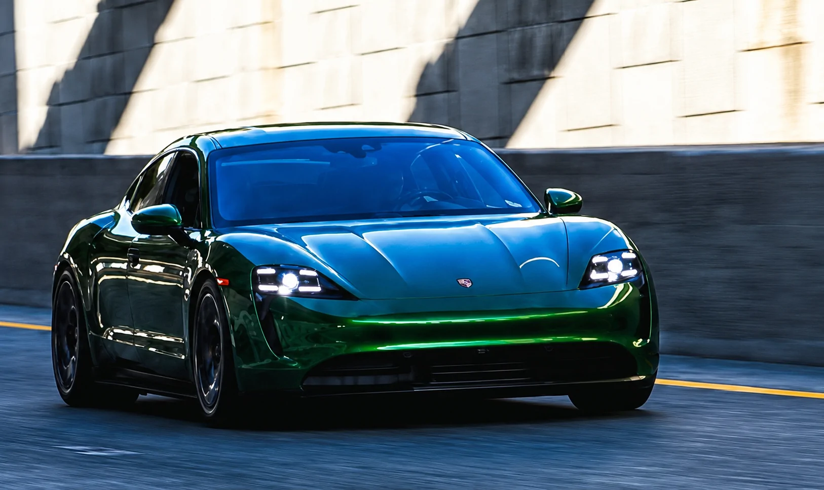 Porsche Taycan Mamba Green Taycan 4S Gen J1.1 on custom wheels & lowering 1000040397