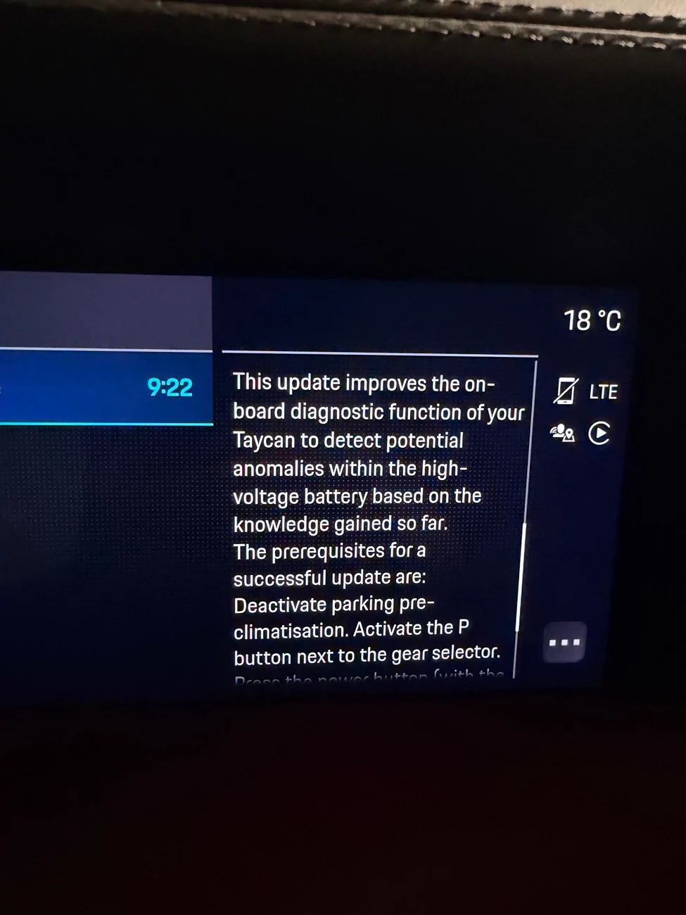 Porsche Taycan OTA Update - WTD4 - Battery monitoring tempImageozdT