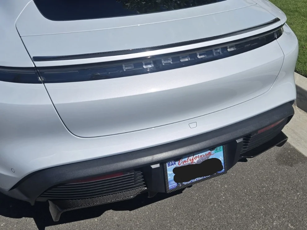 Porsche Taycan It's done (I think)! Taycan reat from abov