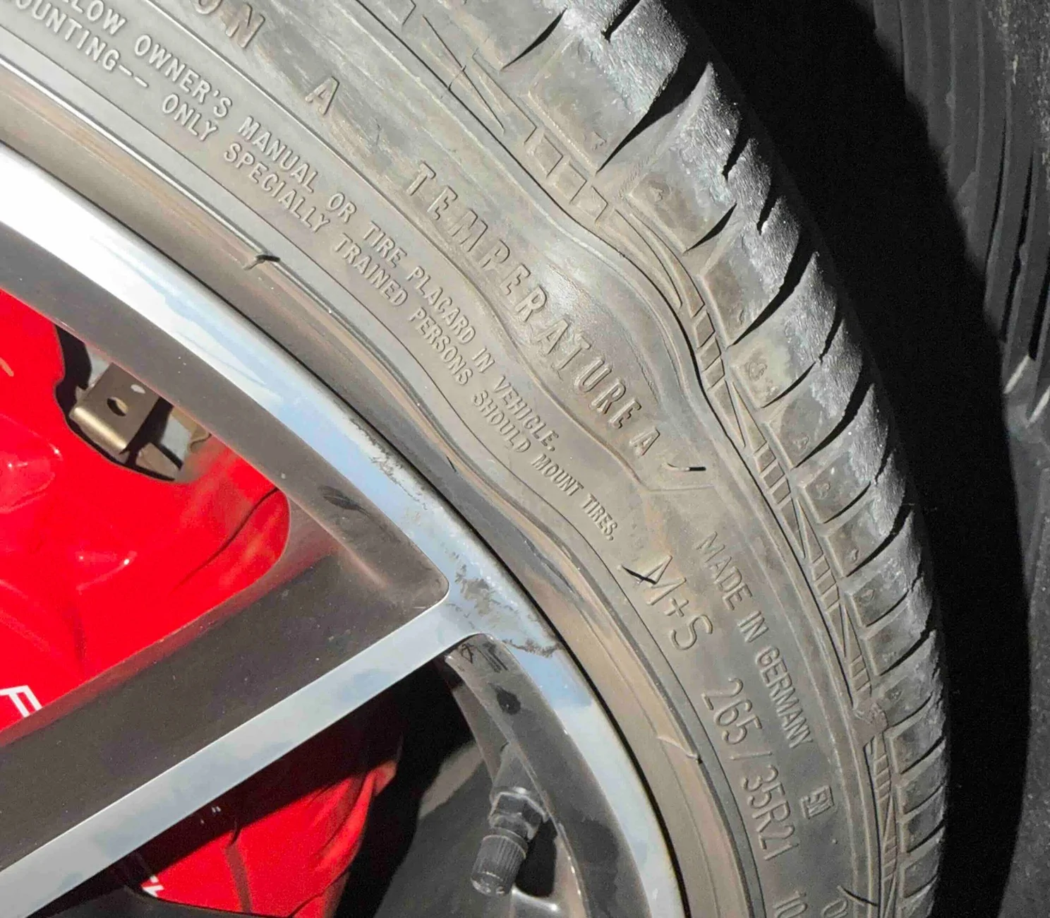 Porsche Taycan Tire Bubble: All-Season - Goodyear Eagle Touring IMG_0747