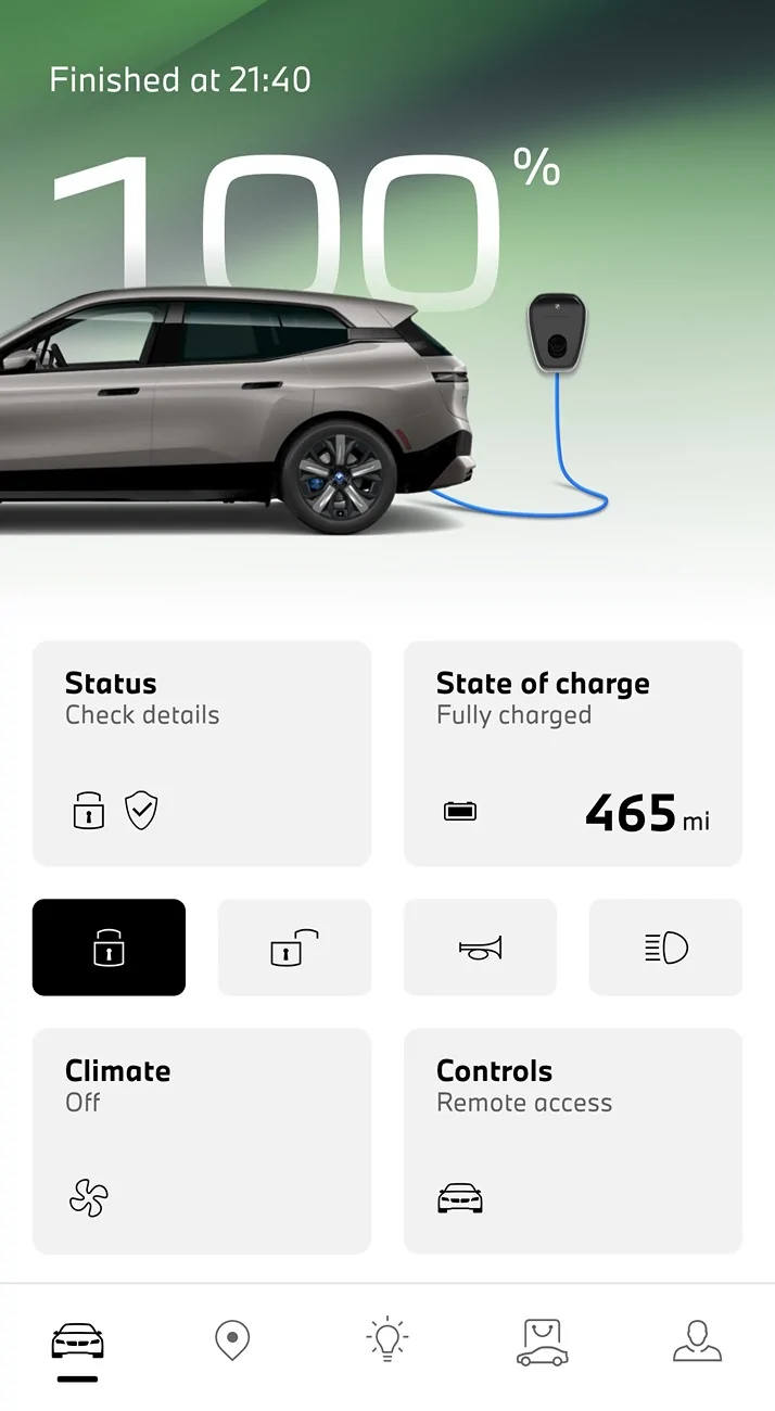 Porsche Taycan 271 miles!  100% charged. What’s your range shown? Screenshot_20260329_215343_My BMW
