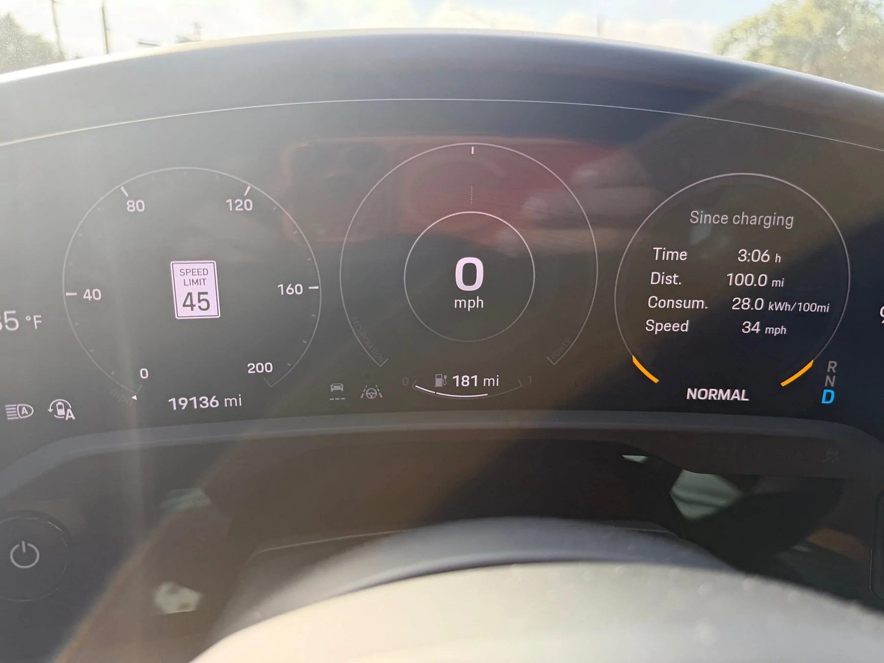 Porsche Taycan 271 miles!  100% charged. What’s your range shown? IMG_0751