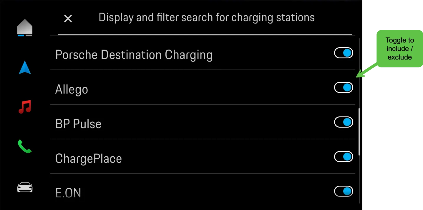 Porsche Taycan How to… discard certain charging stations 1786001545004-d2