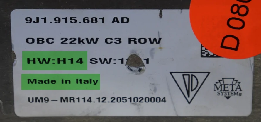 Porsche Taycan Fun fact: 22kw (19.2kW in N.A.) OBC is physically larger than the 11kW (9.6kW in N.A. after OTA downgrade) 1787724744450-6n