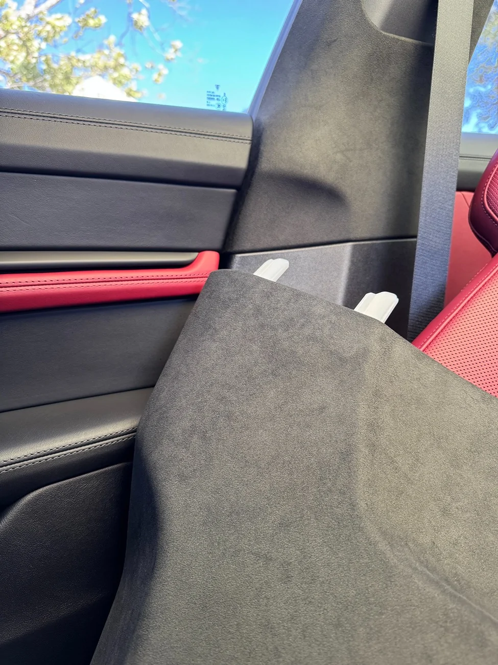 Porsche Taycan Interior B-pillar trim IMG_4320