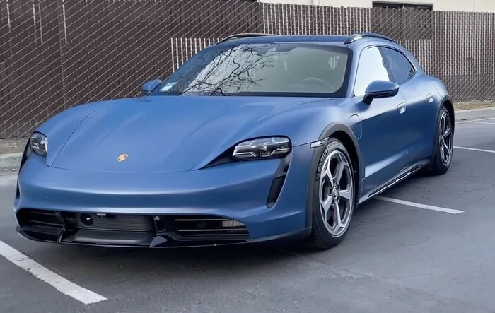 Taycan Turbo S Cross Turismo Turned Satin Neptune Blue With PPF