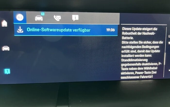 2nd OTA Update (ONA7) deployed… including HV battery update